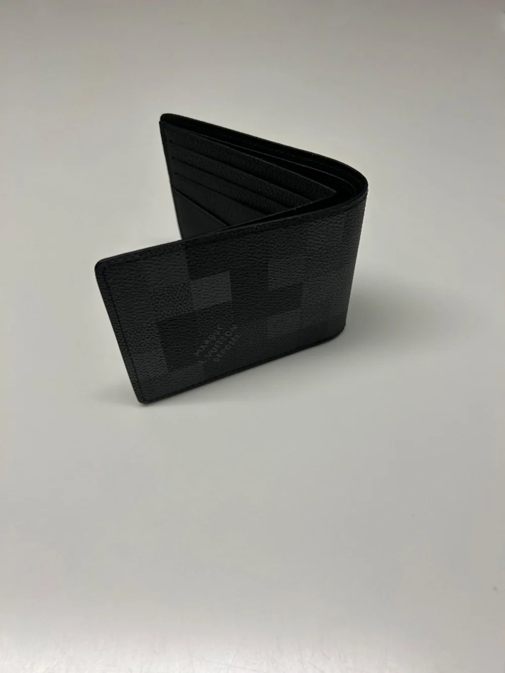 LOUIS VUITTON Slender Wallet Black Damoflauge M midel-7062